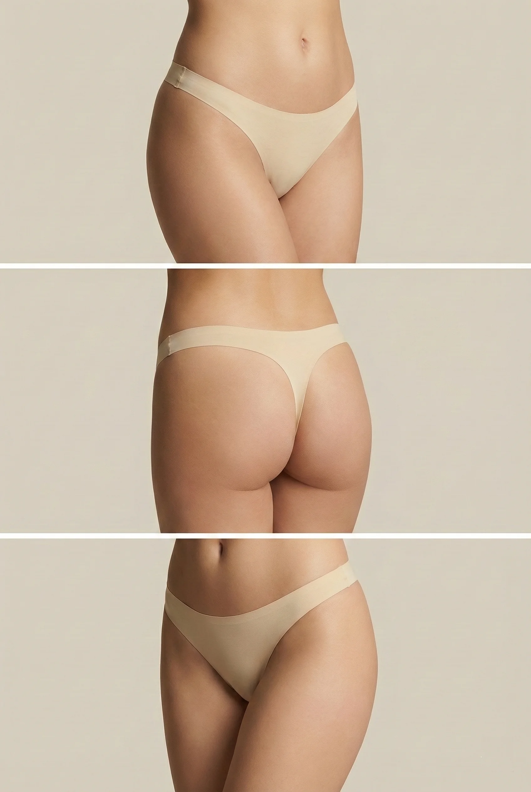 İz Yapmayan Nude Lazer Kesim Külot - Kaydırmaz, Pamuklu ve Dikişsiz - Dikişsiz Tasarım Detayı - LunaIntim